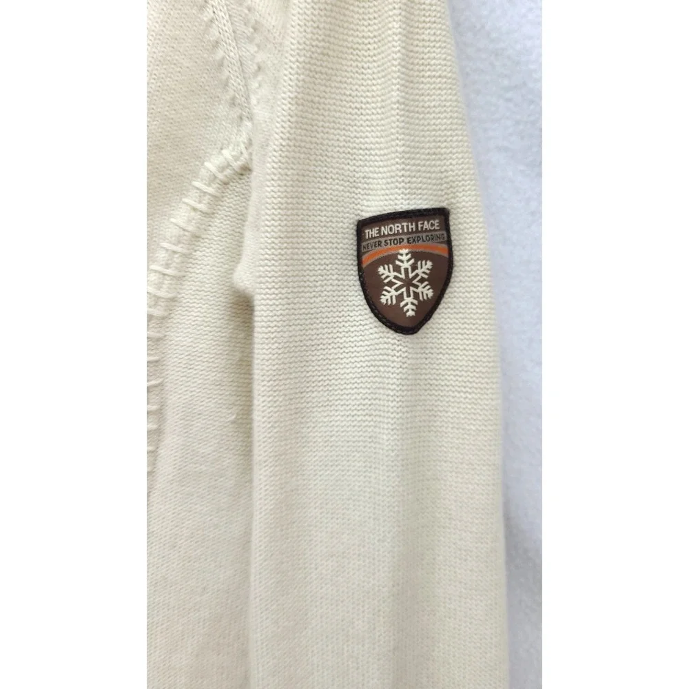 Vintage Tan‎ The North Face Mens Pullover Sweater Sleeve Patch L